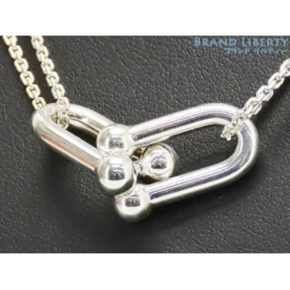 Tiffany Co Double Link Necklace Sterling Silver Pendant